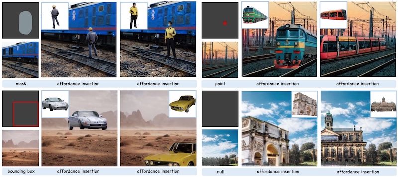 Affordance-Aware Object Insertion via Mask-Aware Dual Diffusion